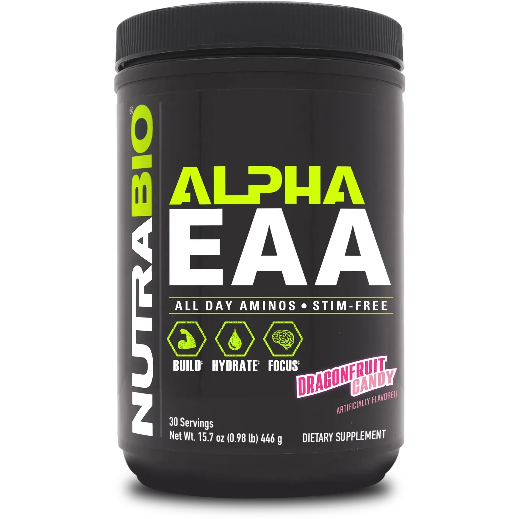 NutraBio Alpha EAA-30 servings-Dragonfruit Candy-N101 Nutrition
