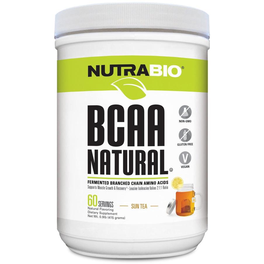 NutraBio BCAA Natural-Sun Tea-60 servings-N101 Nutrition