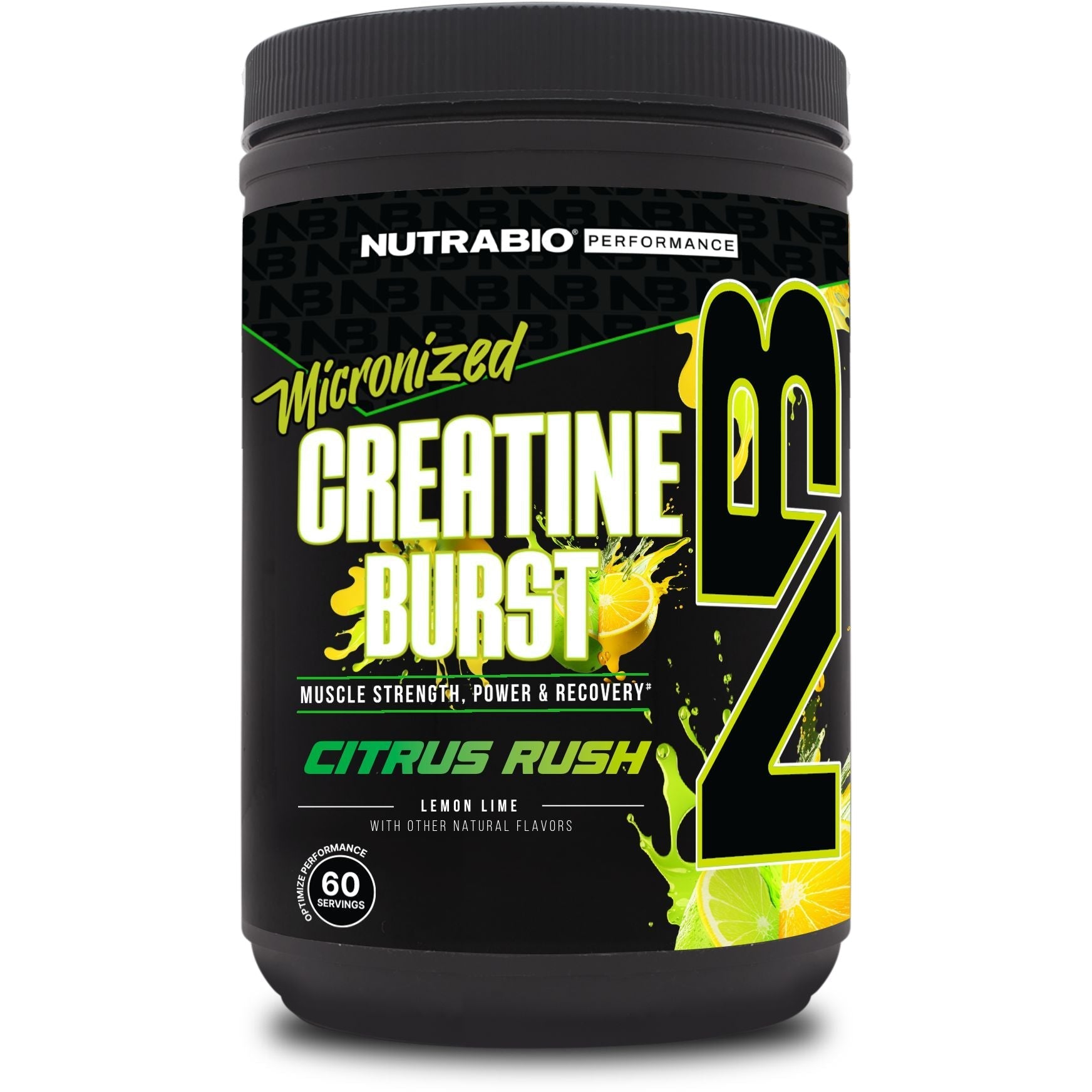 NutraBio Creatine Burst-60 servings-Citrus Rush-N101 Nutrition