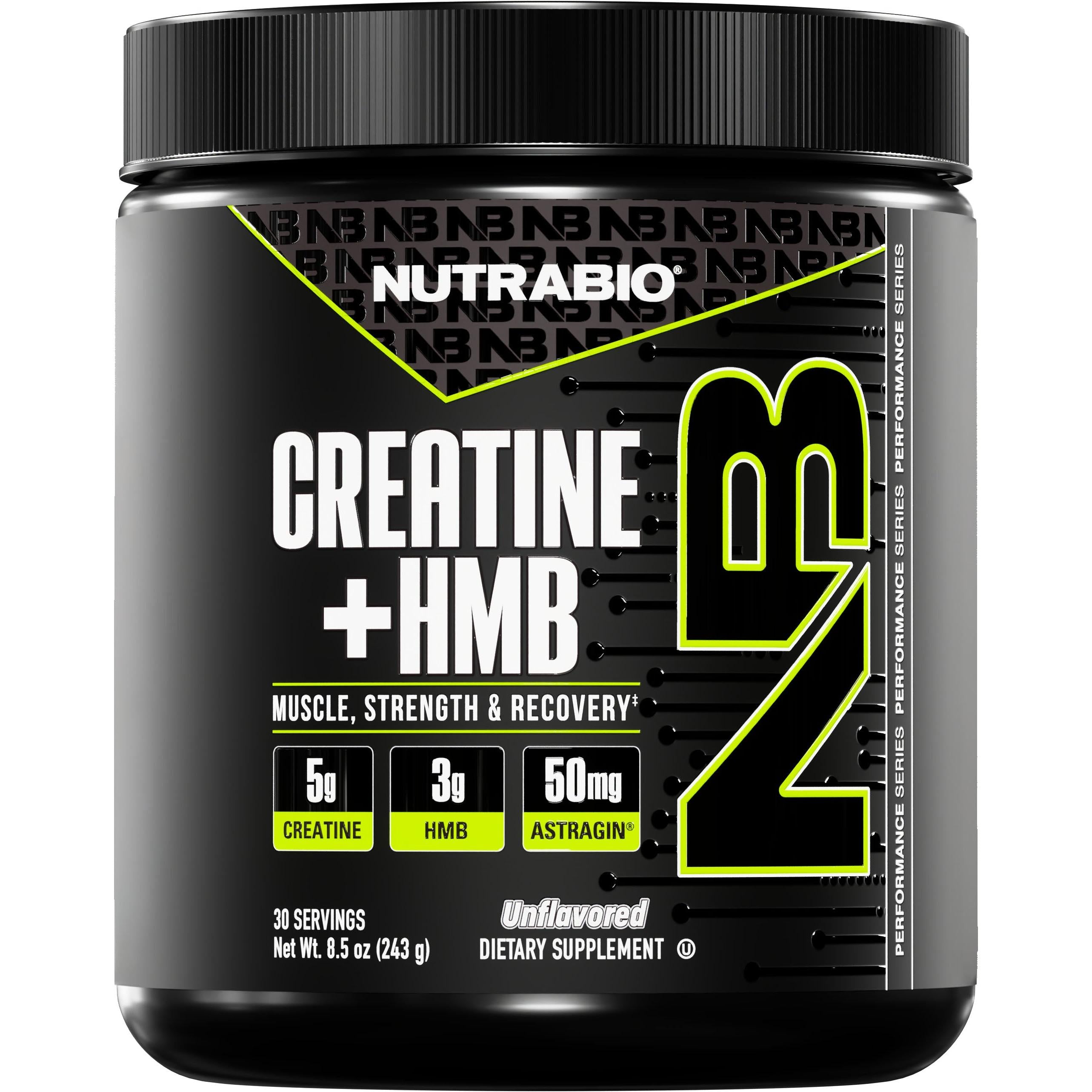 NutraBio Creatine + HMB-30 servings-Unflavored-N101 Nutrition