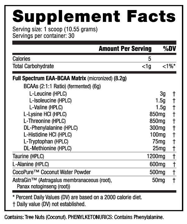 NutraBio EAA Natural-N101 Nutrition