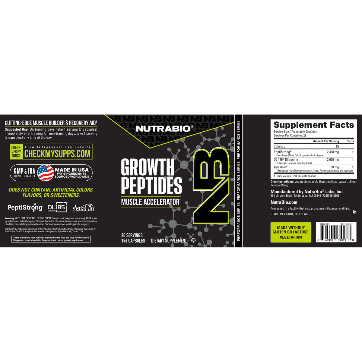 NutraBio Growth Peptides – N101 Nutrition
