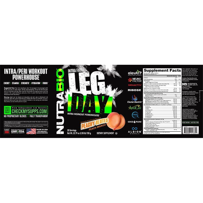 NutraBio Leg Day-N101 Nutrition