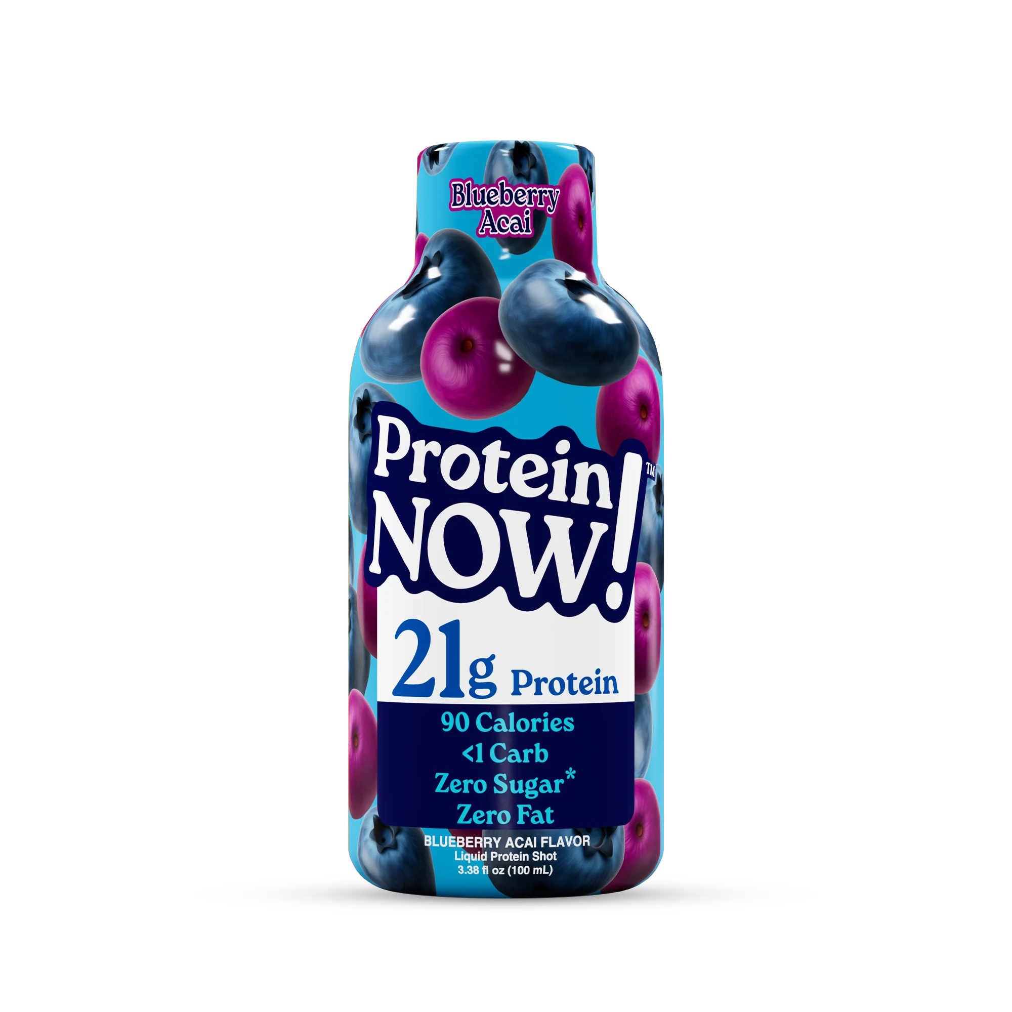 NutraBio Protein NOW! Shots-3.38 fl oz (100 mL)-Blueberry Acai-N101 Nutrition