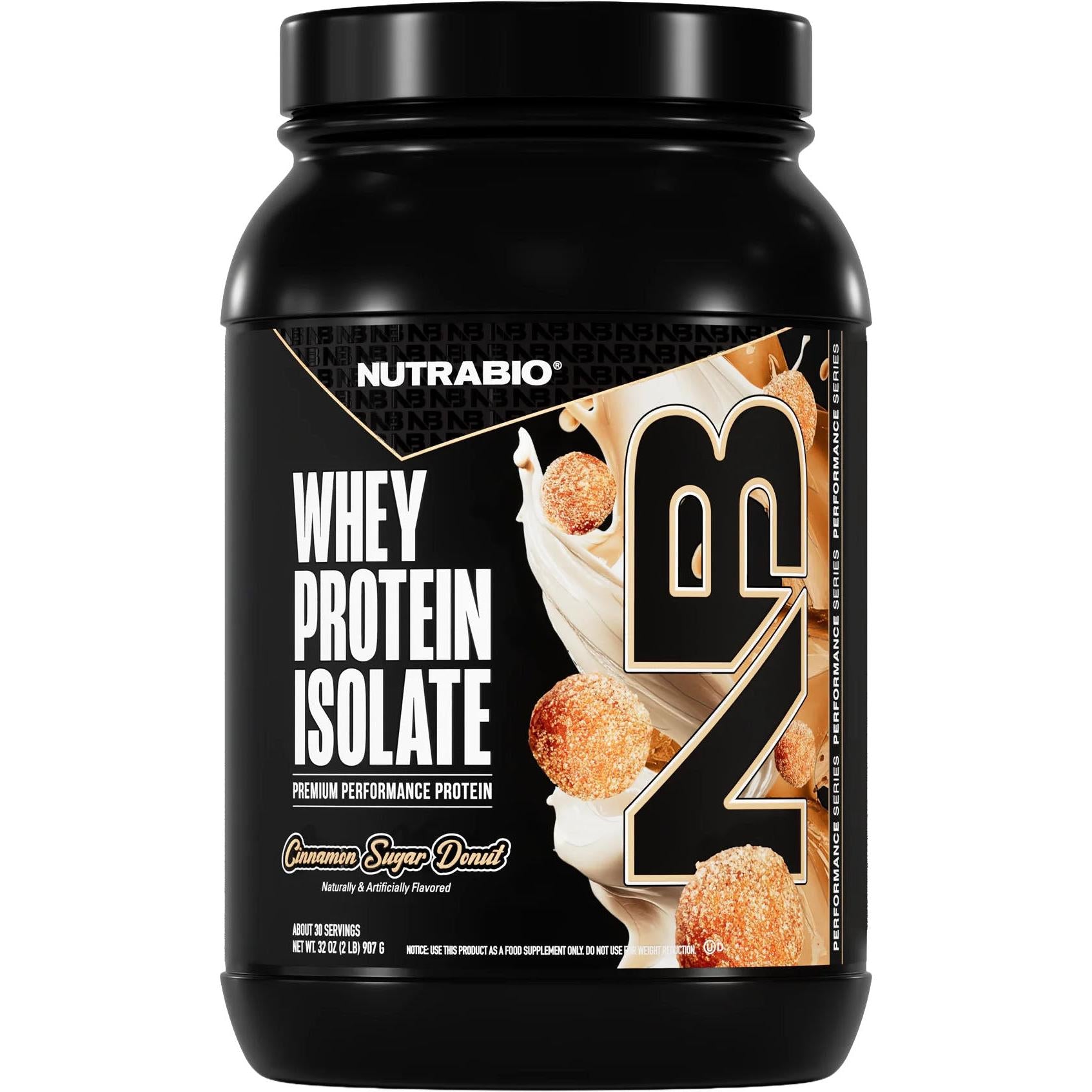 NutraBio Whey Protein Isolate-30 servings-Cinnamon Sugar Doughnut-N101 Nutrition