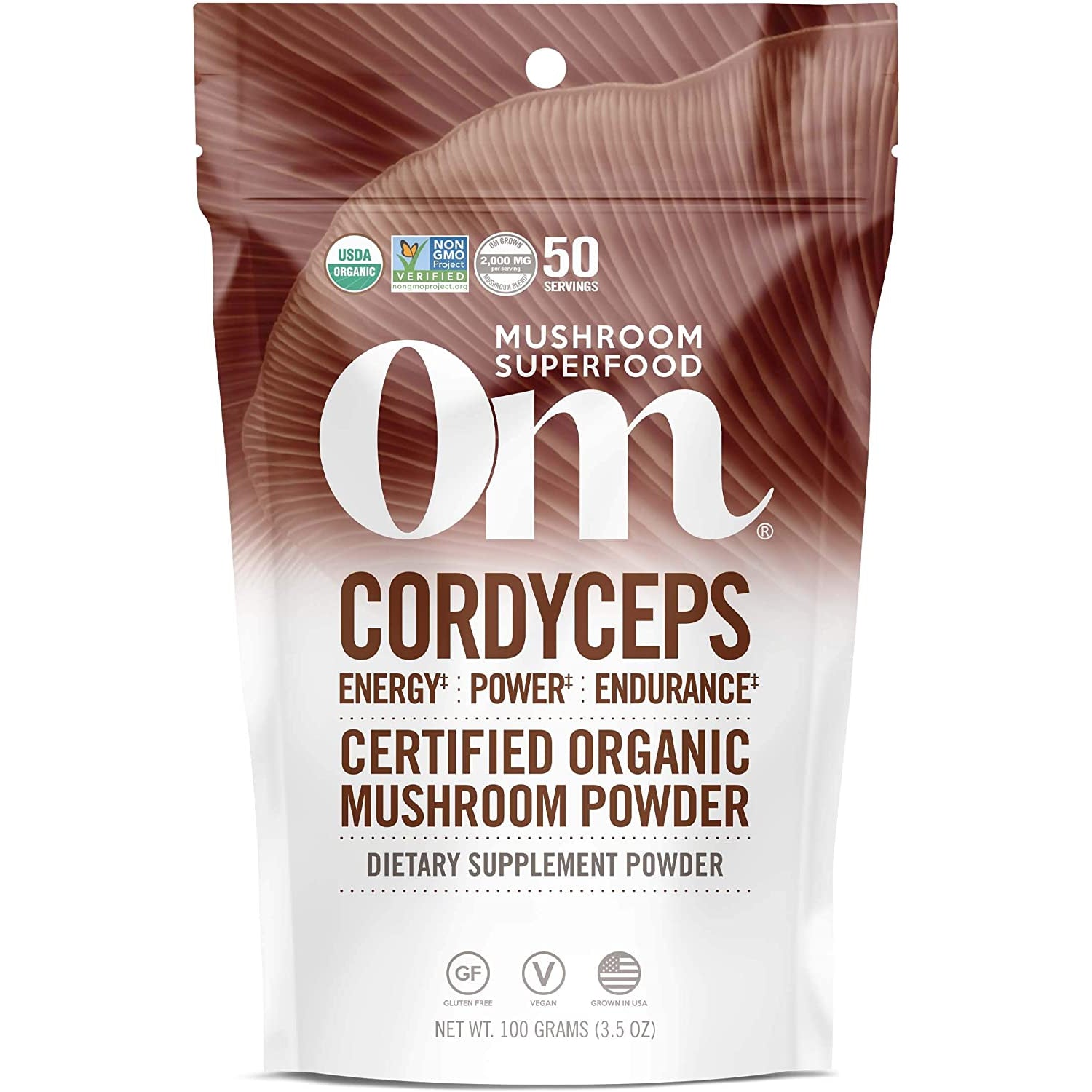 OM Mushrooms Cordyceps-3.5 oz (100 g)-N101 Nutrition