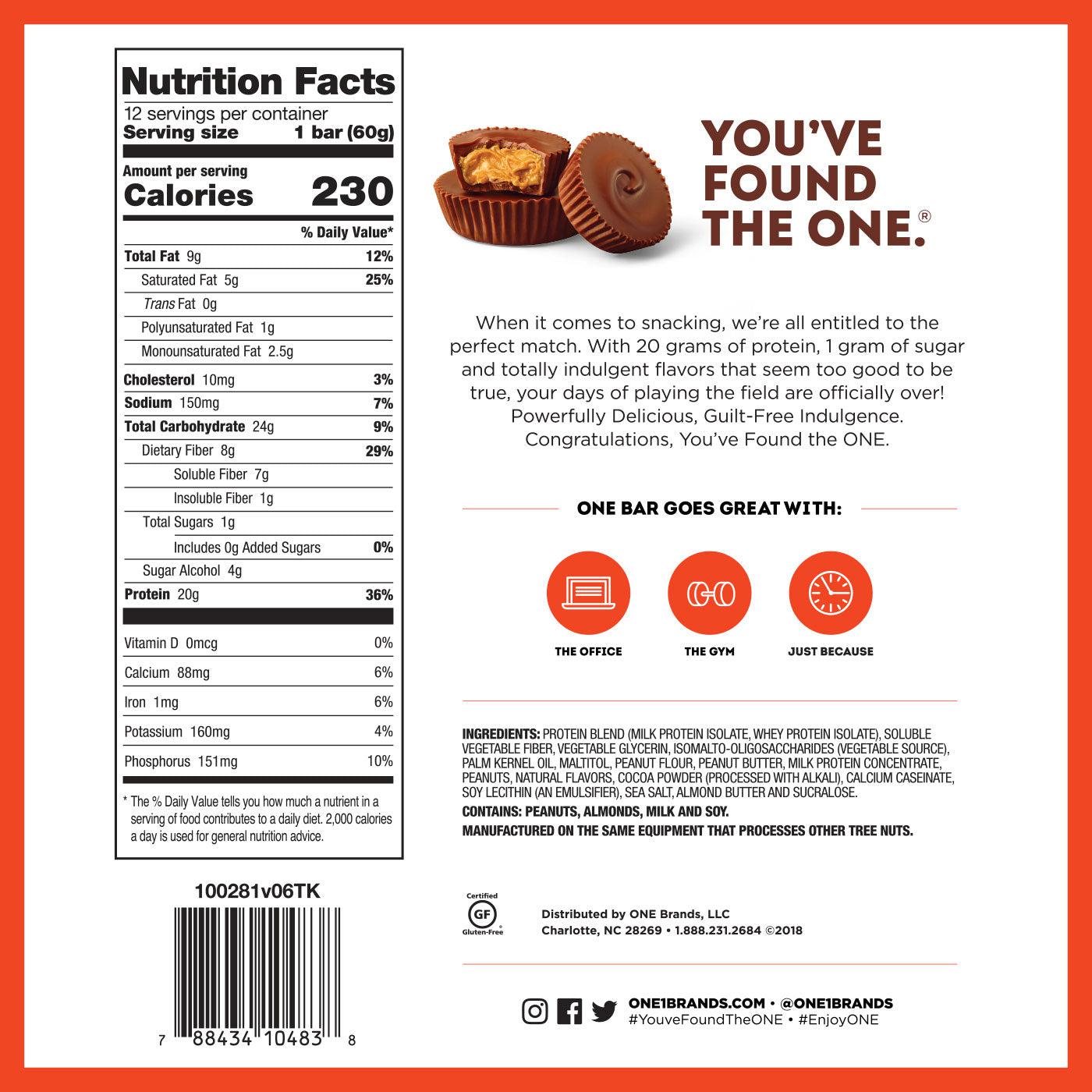 One Brands ONE Bar-N101 Nutrition