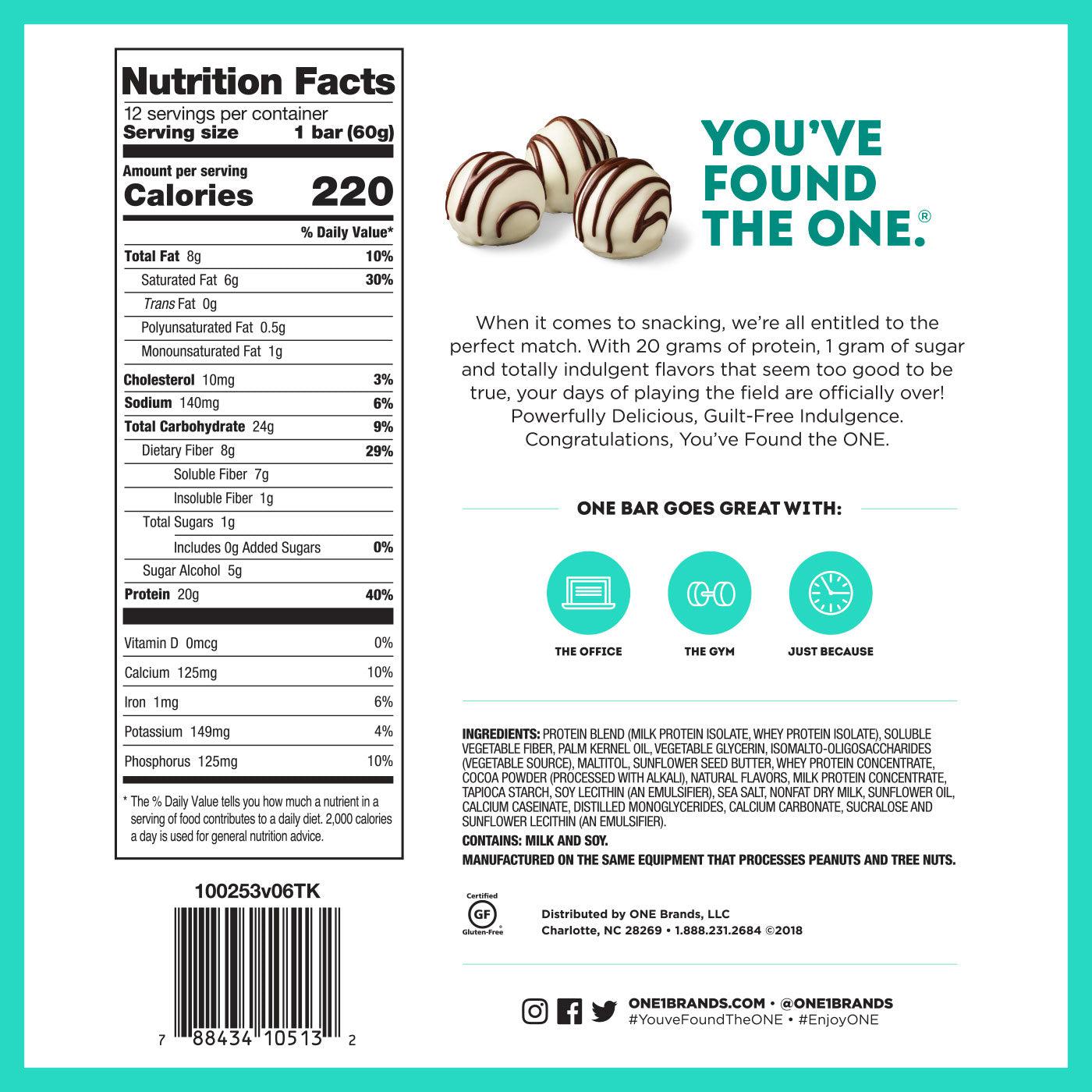 One Brands ONE Bar-N101 Nutrition