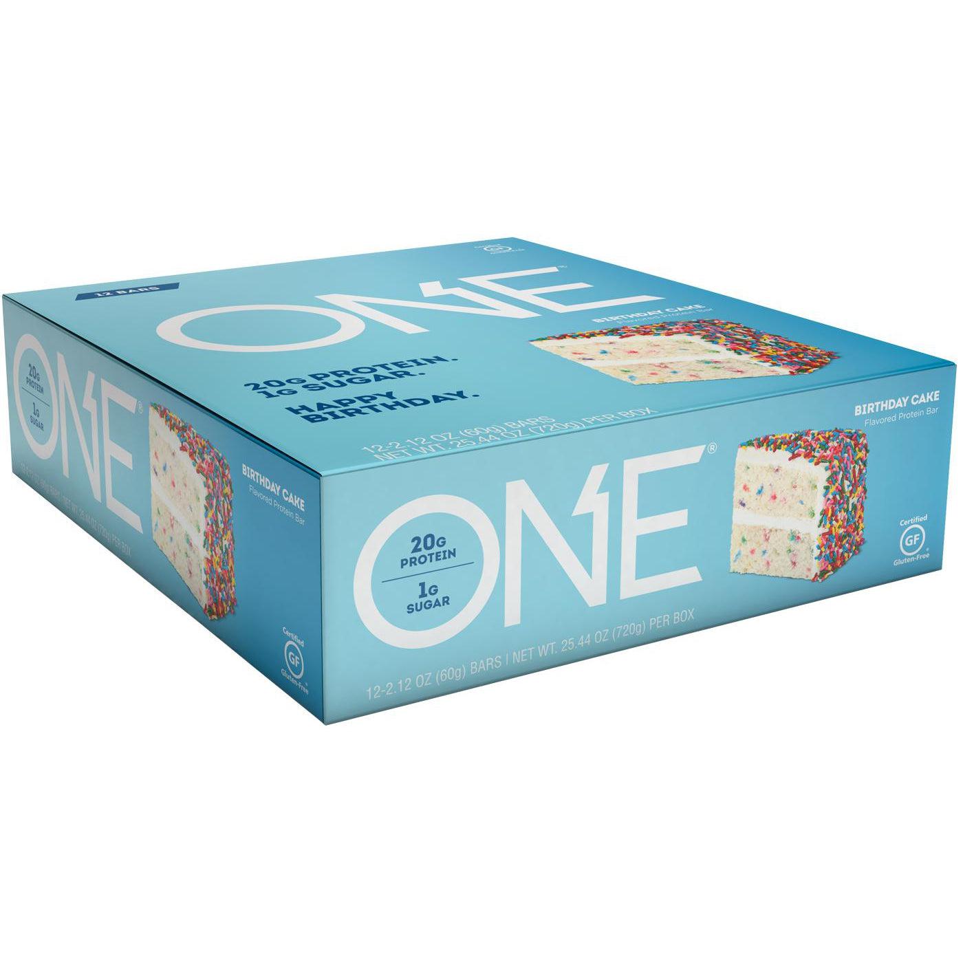 One Brands ONE Bar-Box (12 bars)-Birthday Cake-N101 Nutrition