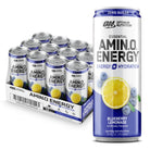 Optimum Nutrition Essential AMIN.O. Energy Sparkling Hydration Drink-Case (12 cans)-Blueberry Lemonade-N101 Nutrition