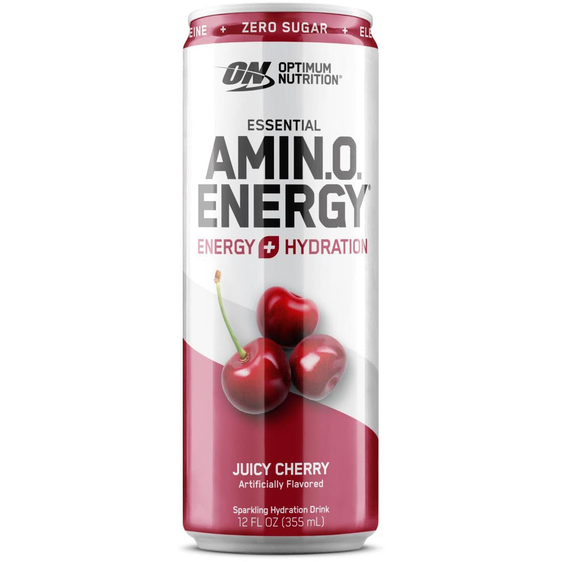 Optimum Nutrition Essential AMIN.O. Energy Sparkling Hydration Drink-Single (12 fl oz)-Juicy Cherry-N101 Nutrition