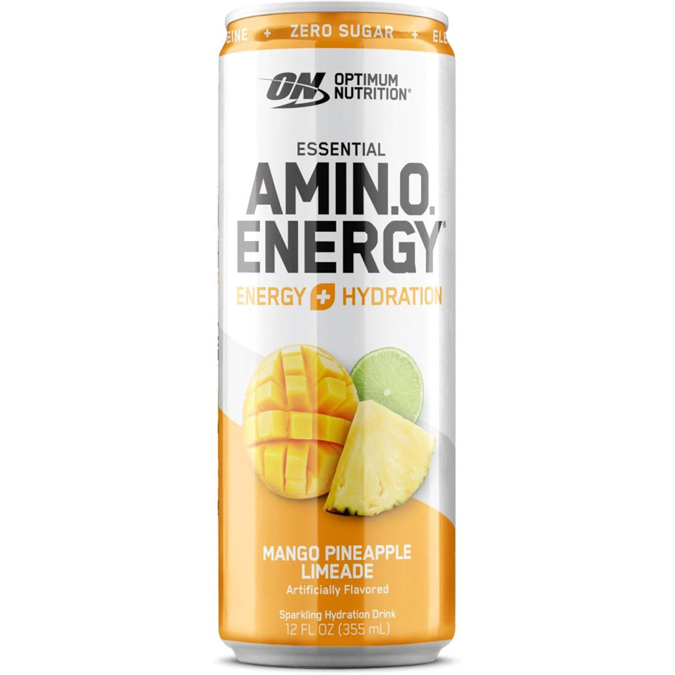 Optimum Nutrition Essential AMIN.O. Energy Sparkling Hydration Drink-Single (12 fl oz)-Mango Pineapple Limeade-N101 Nutrition