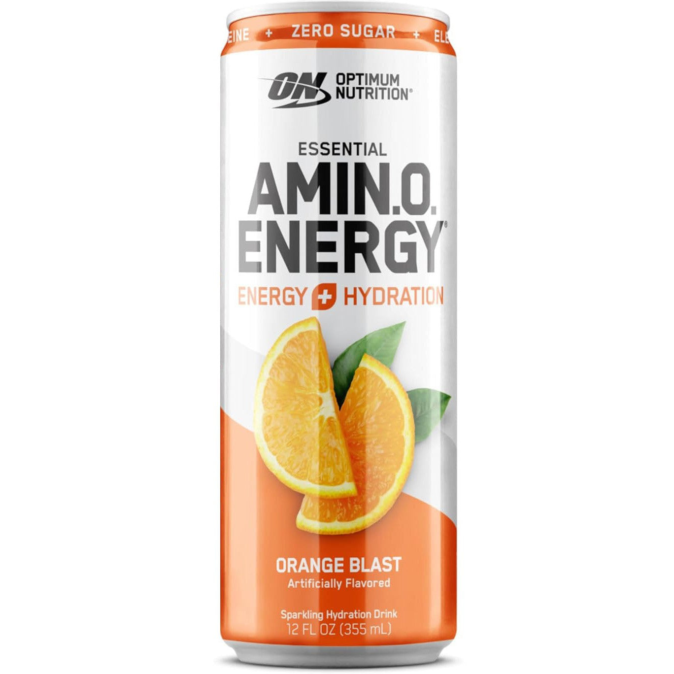 Optimum Nutrition Essential AMIN.O. Energy Sparkling Hydration Drink-Single (12 fl oz)-Orange Blast-N101 Nutrition