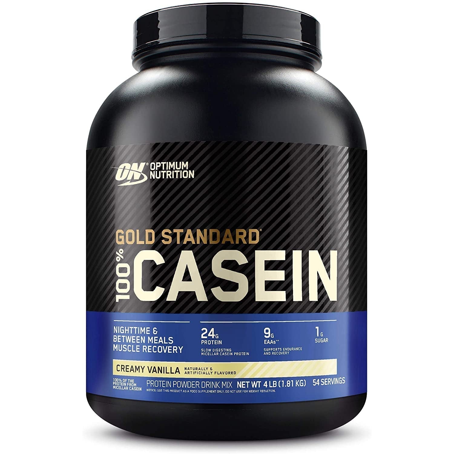 Optimum Nutrition Gold Standard 100% Casein-4 lbs-Creamy Vanilla-N101 Nutrition