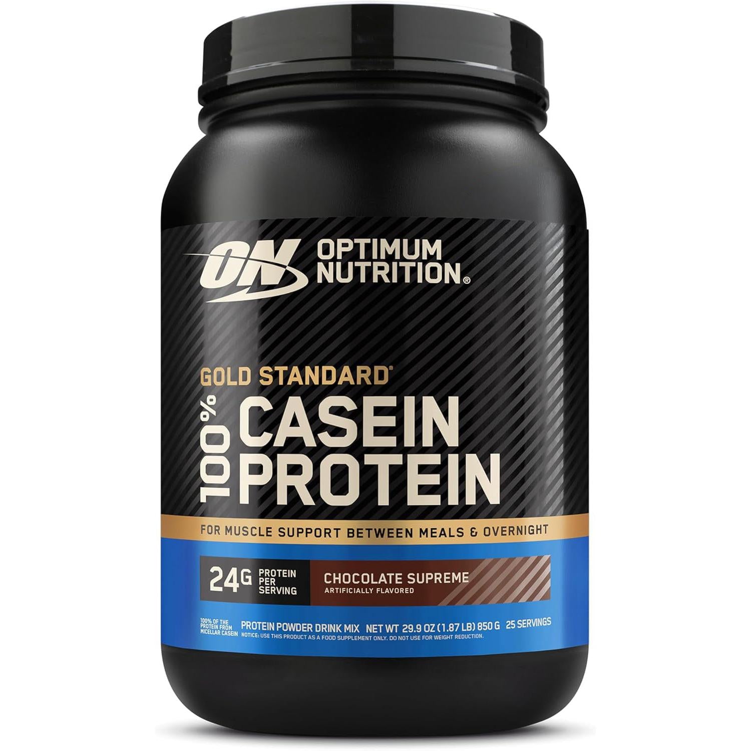 Optimum Nutrition Gold Standard 100% Casein Protein-2 lbs-Chocolate Supreme-N101 Nutrition
