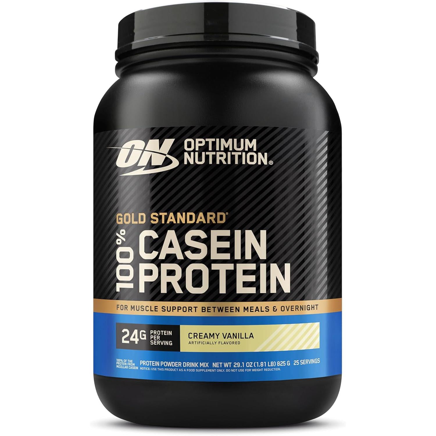 Optimum Nutrition Gold Standard 100% Casein Protein-2 lbs-Creamy Vanilla-N101 Nutrition