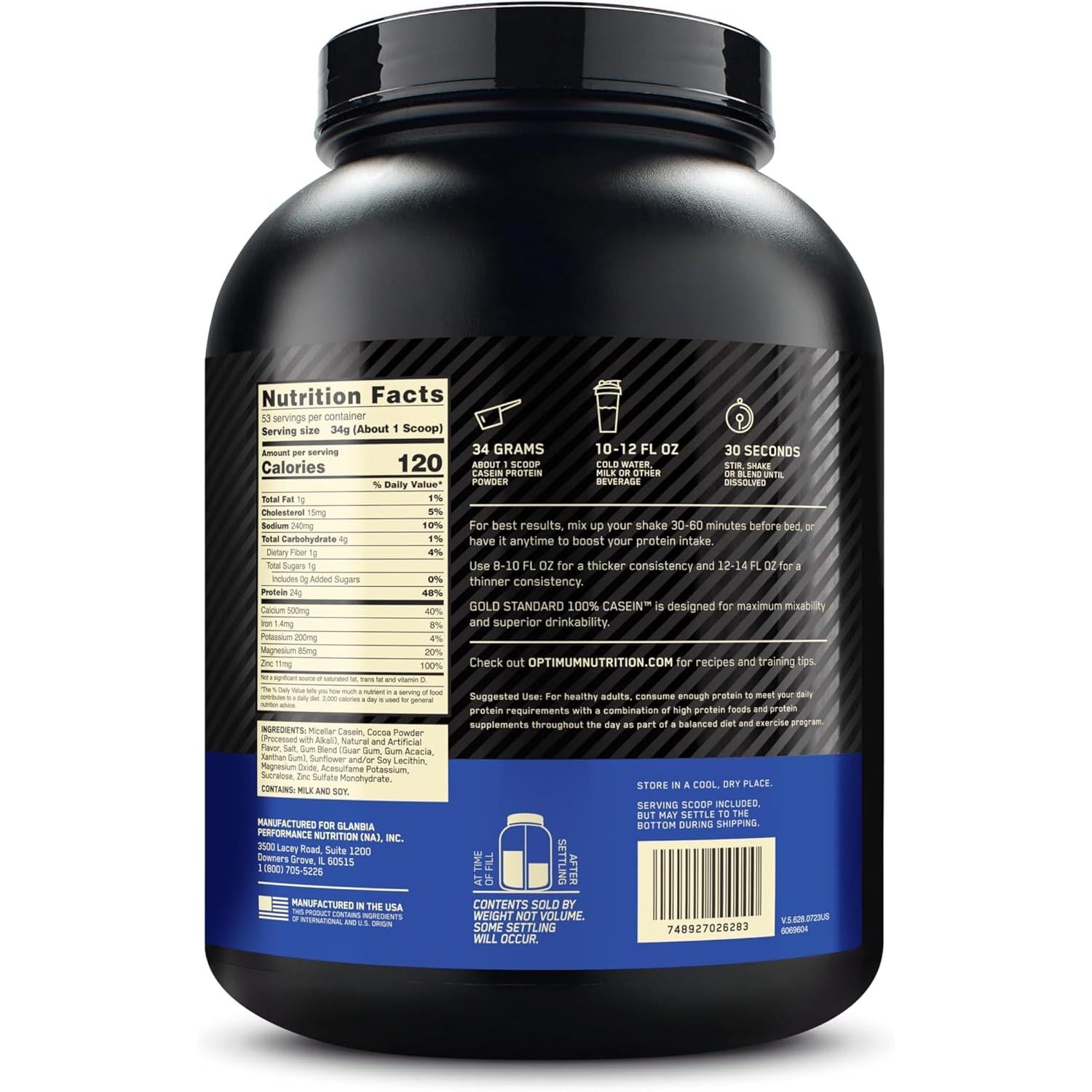 Optimum Nutrition Gold Standard 100% Casein Protein-N101 Nutrition