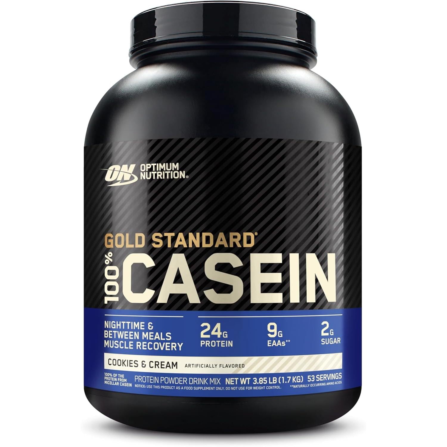 Optimum Nutrition Gold Standard 100% Casein Protein-4 lbs-Cookies & Cream-N101 Nutrition