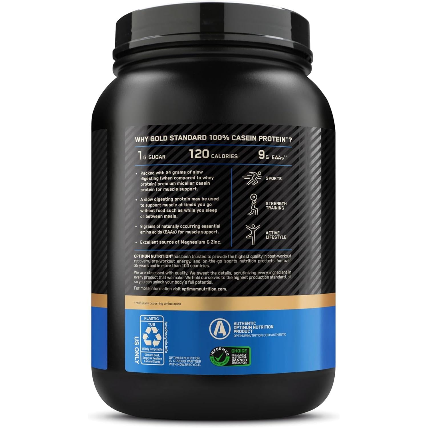 Optimum Nutrition Gold Standard 100% Casein Protein-N101 Nutrition