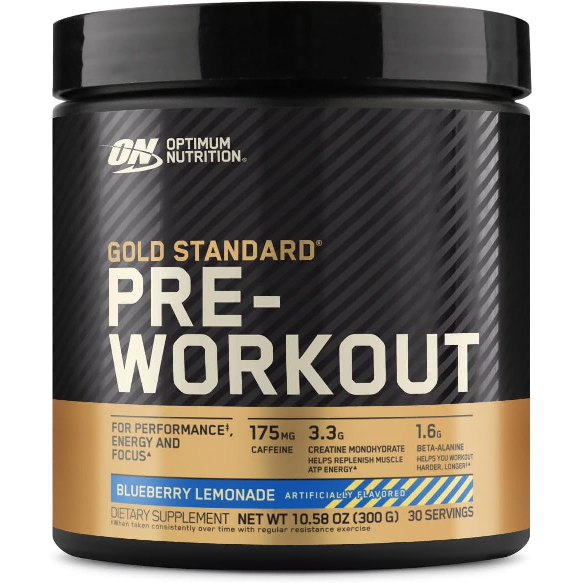 Optimum Nutrition Gold Standard Pre-Workout-30 servings-Blueberry Lemonade-N101 Nutrition