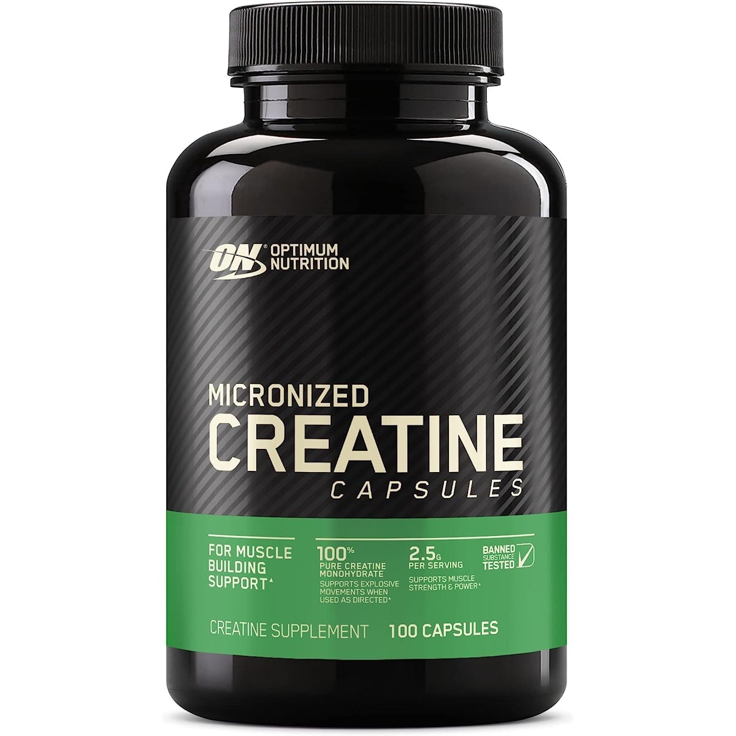 Optimum Nutrition Micronized Creatine Capsules-100 capsules-N101 Nutrition