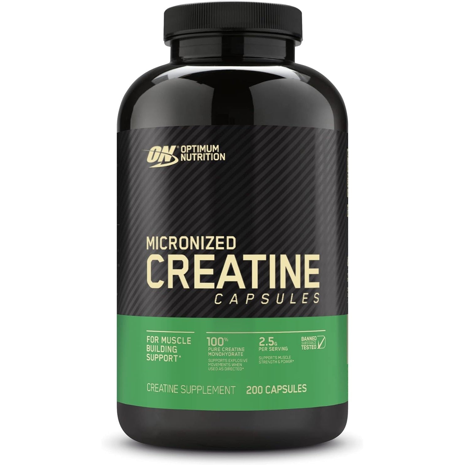 Optimum Nutrition Micronized Creatine Capsules-200 capsules-N101 Nutrition