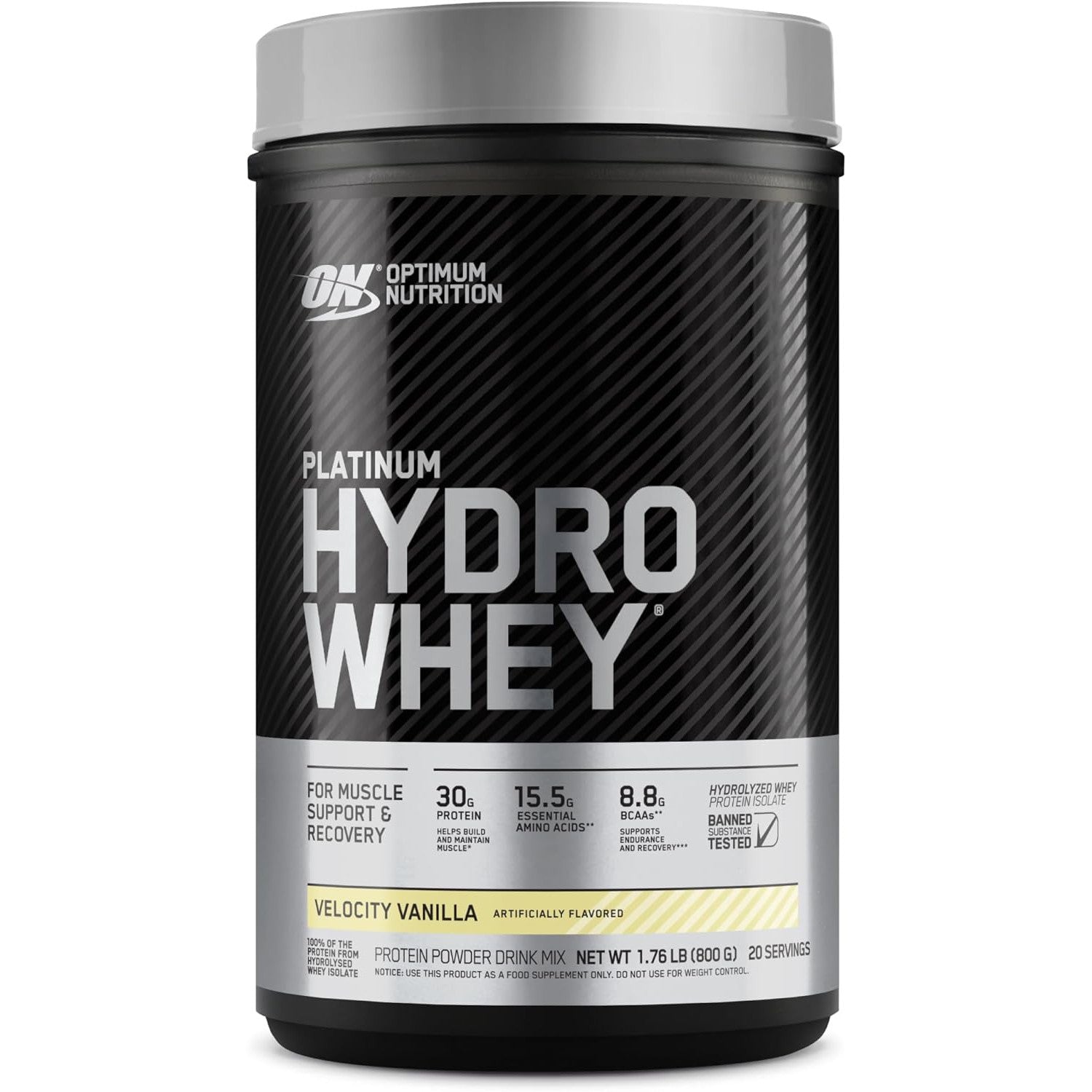 Optimum Nutrition Platinum Hydrowhey-20 servings-Velocity Vanilla-N101 Nutrition