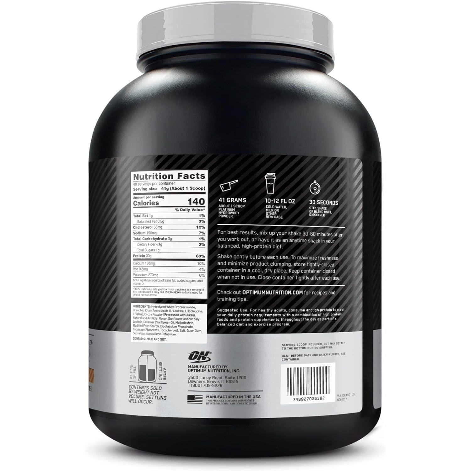 Optimum Nutrition Platinum Hydrowhey-N101 Nutrition