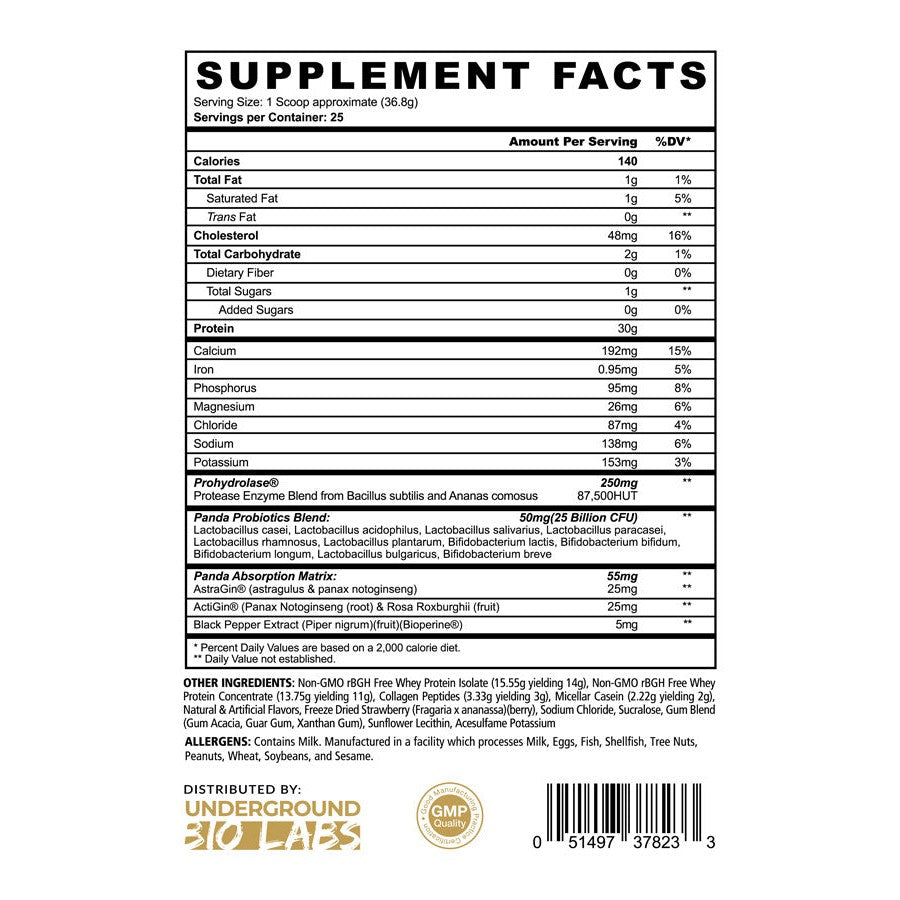 Panda Supplements FUEL Premium Protein-N101 Nutrition