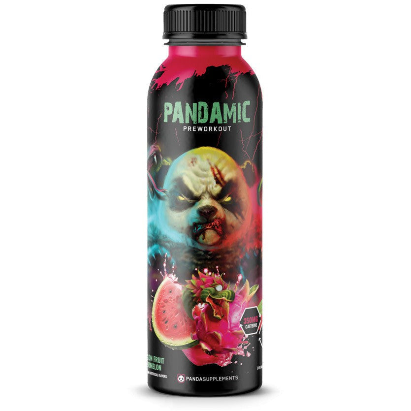 Panda Supplements PANDAMIC Pre-Workout RTD-bottle (12 fl oz)-Dragon Fruit Watermelon-N101 Nutrition