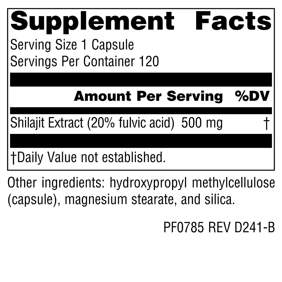 Planetary Ayurvedics Shilajit Extract-N101 Nutrition