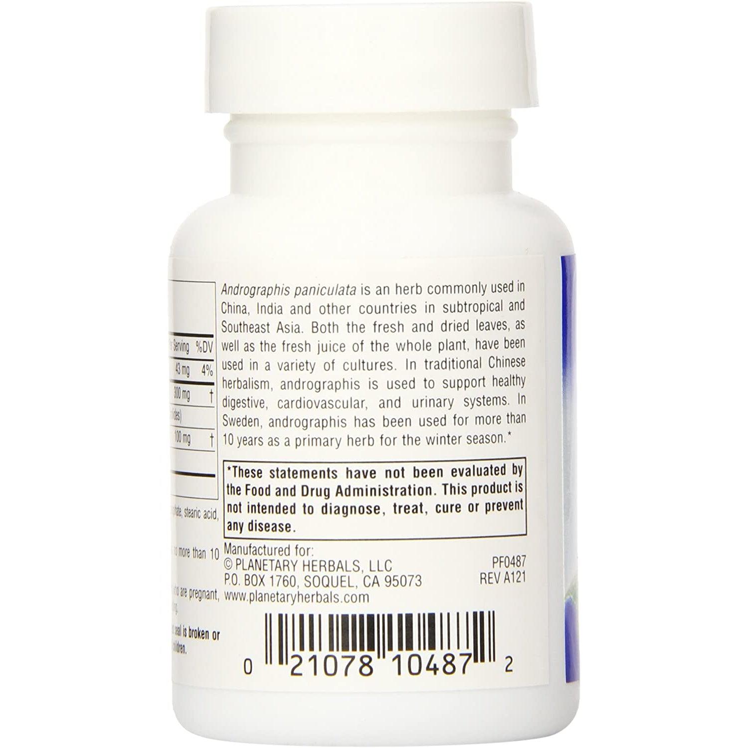 Planetary Herbals Andrographis (Full Spectrum) 400 mg-N101 Nutrition