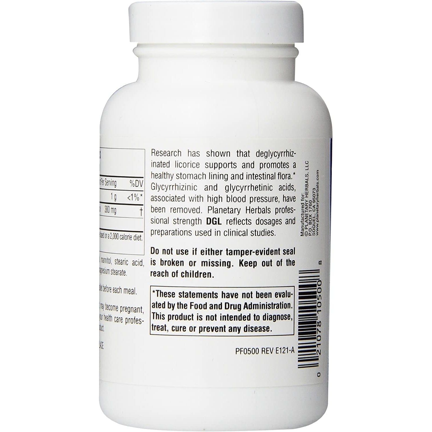 Planetary Herbals DGL-N101 Nutrition