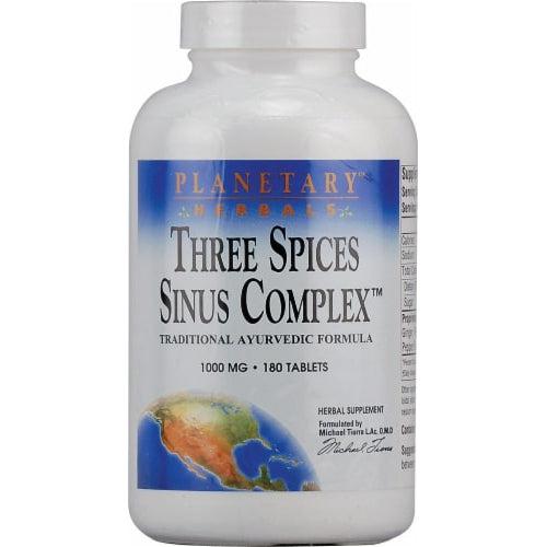 Planetary Herbals Three Spices Sinus Complex 1000 mg-180 tablets-N101 Nutrition