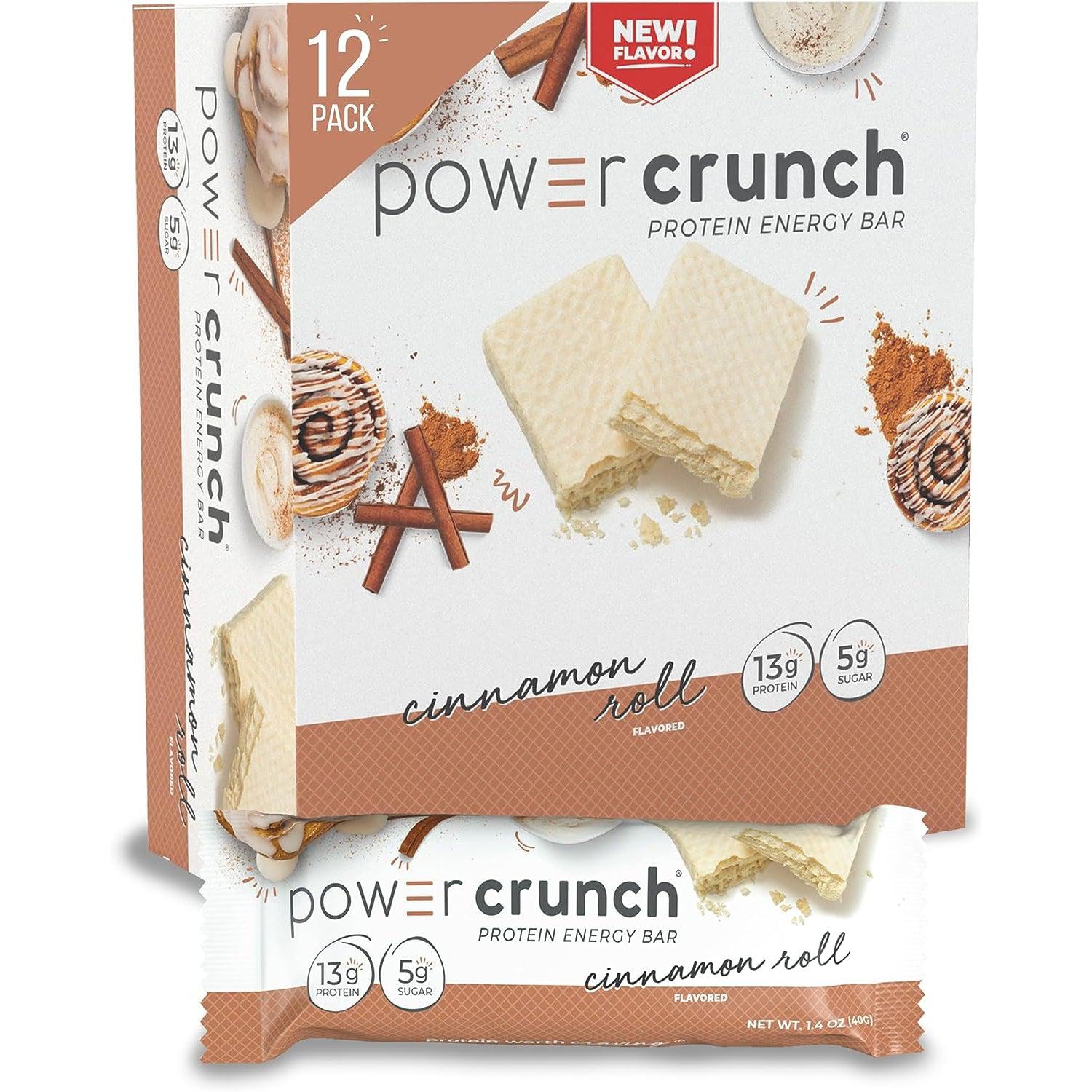 Power Crunch Bars-Box (12 bars)-Cinnamon Roll-N101 Nutrition