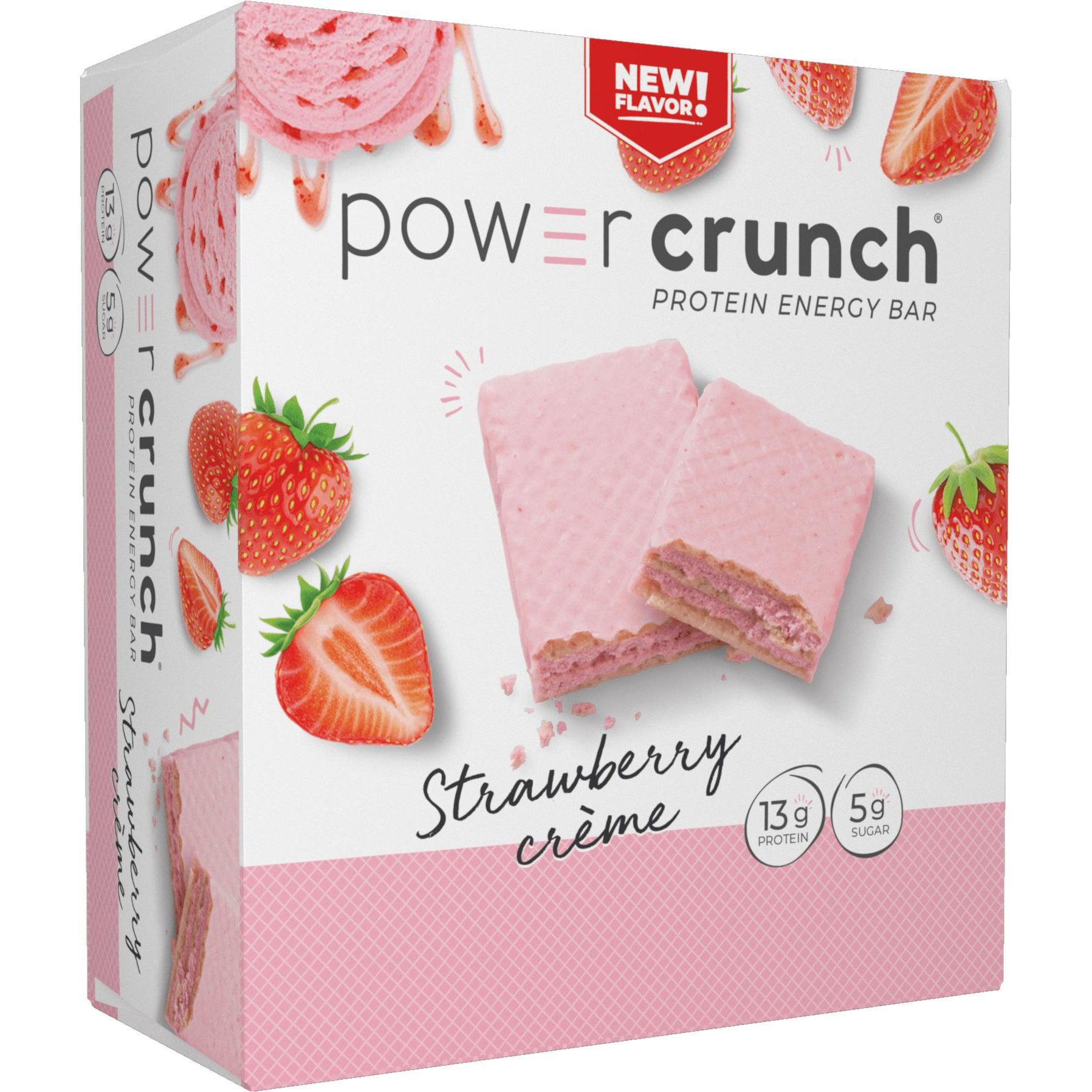 Power Crunch Bars-Box (12 bars)-Strawberry Creme-N101 Nutrition