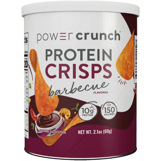 Power Crunch Protein Crisps-8 cans (2.1 oz)-Barbeque-N101 Nutrition