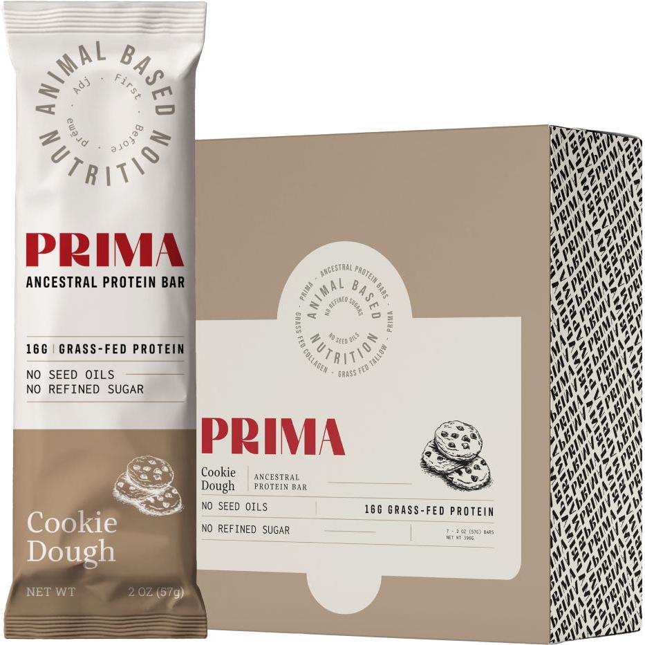PRIMA Ancestral Protein Bar-Box (7 bars)-Cookie Dough-N101 Nutrition