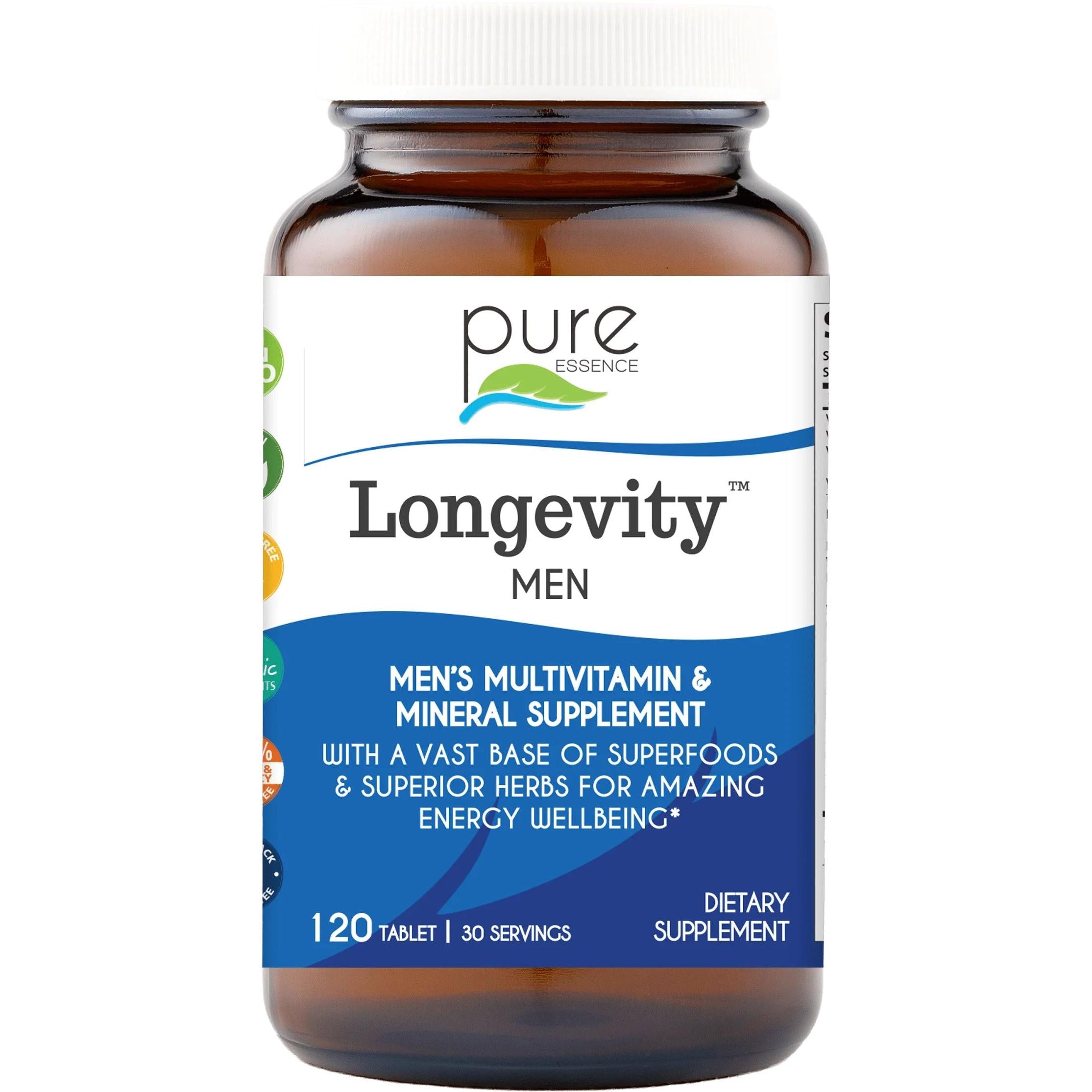Pure Essence Longevity Men-120 tablets-N101 Nutrition