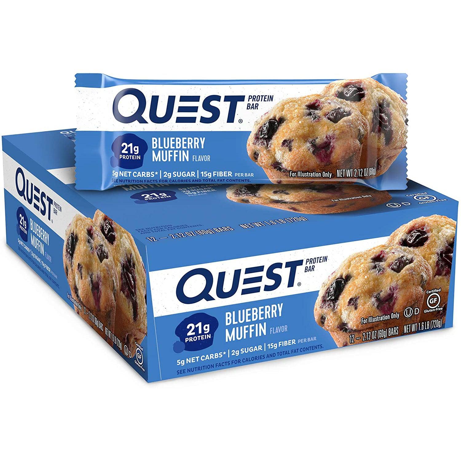 Quest Protein Bars-Box (12 bars)-Blueberry Muffin-N101 Nutrition