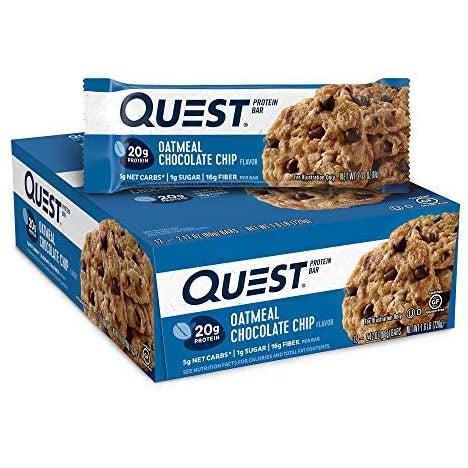 Quest Protein Bars-Box (12 bars)-Oatmeal Chocolate Chip-N101 Nutrition