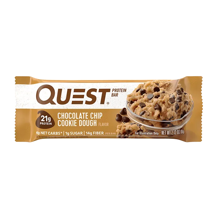 Quest Protein Bars-Single Bar-Chocolate Chip Cookie Dough-N101 Nutrition