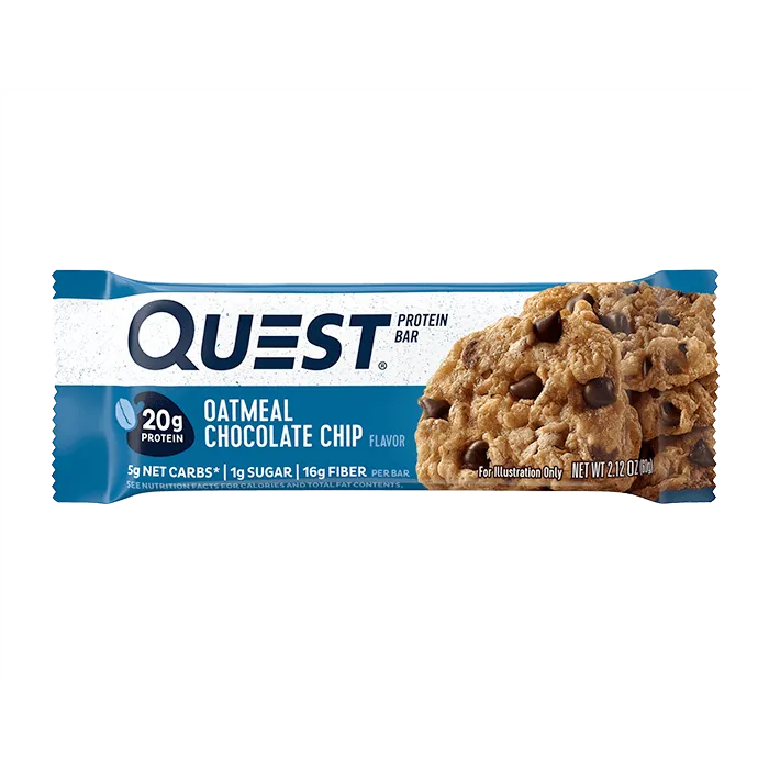 Quest Protein Bars-Single Bar-Oatmeal Chocolate Chip-N101 Nutrition