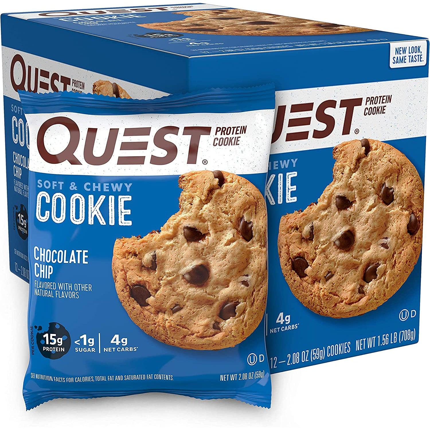 Quest Protein Cookies-Box (12 Cookies)-Chocolate Chip-N101 Nutrition