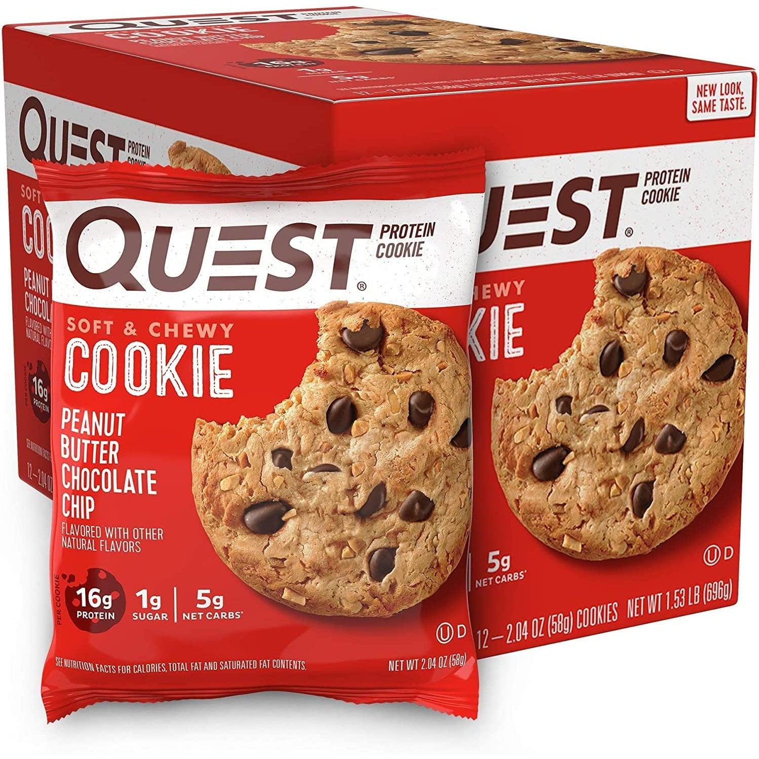 Quest Protein Cookies-Box (12 Cookies)-Peanut Butter Chocolate-N101 Nutrition