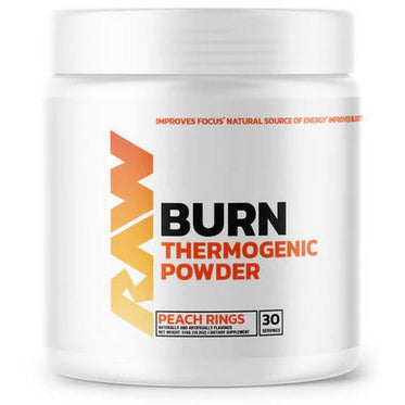 RAW Nutrition Burn Thermogenic Powder-30 servings-Peach Rings-N101 Nutrition