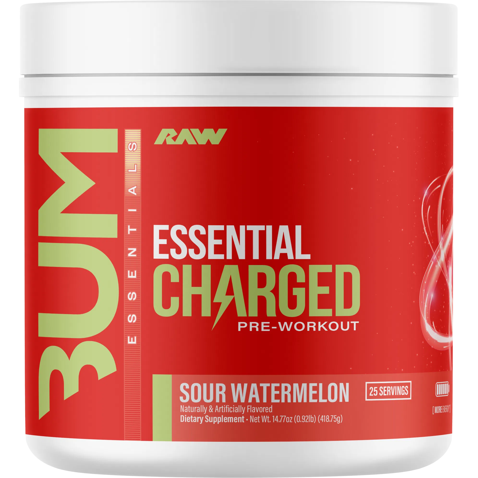 RAW Nutrition CBUM Essential Charged Pre-Workout-25 servings-Sour Watermelon-N101 Nutrition