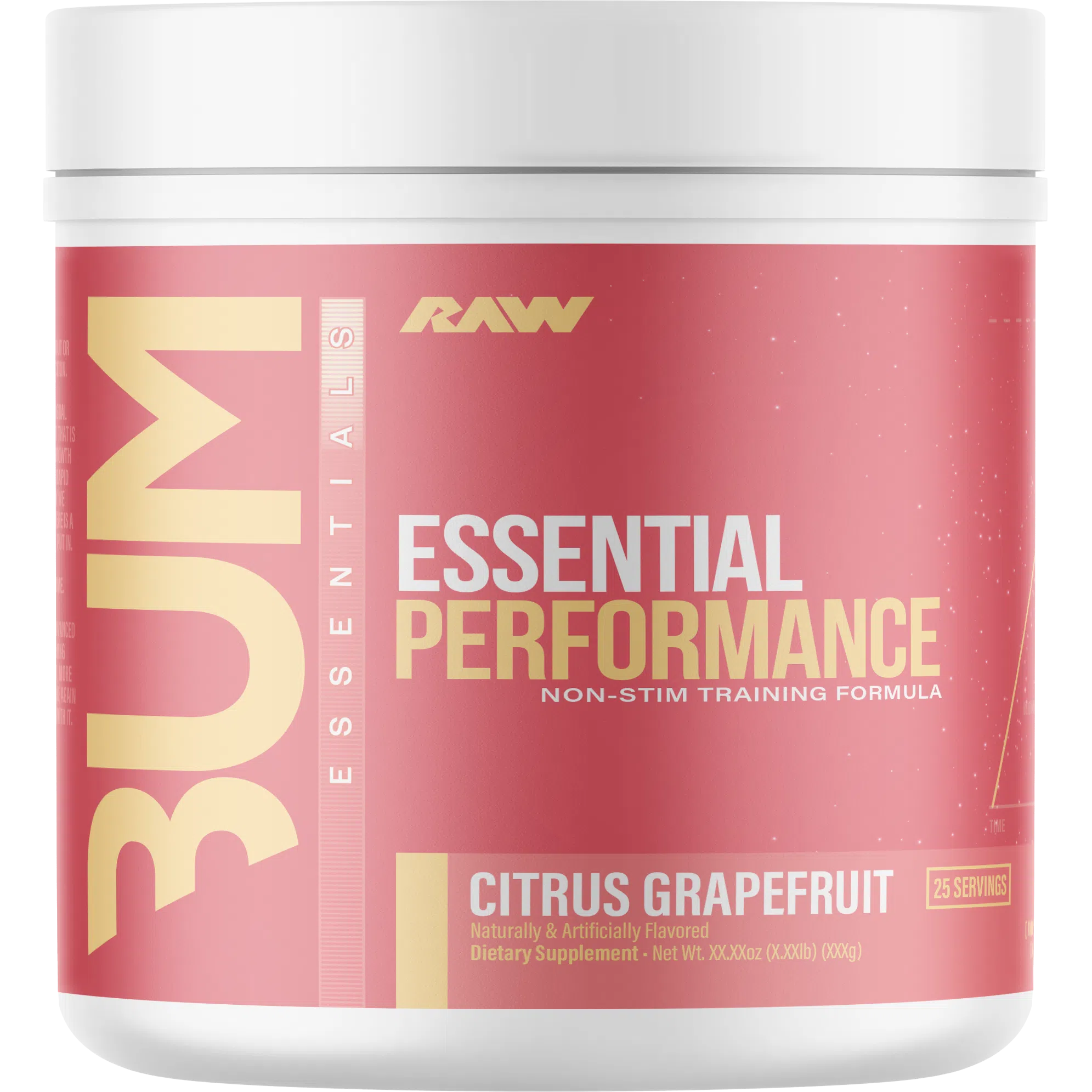 RAW Nutrition CBUM Essential Performance Non-Stim Training Formula-25 servings-Citrus Grapefruit-N101 Nutrition