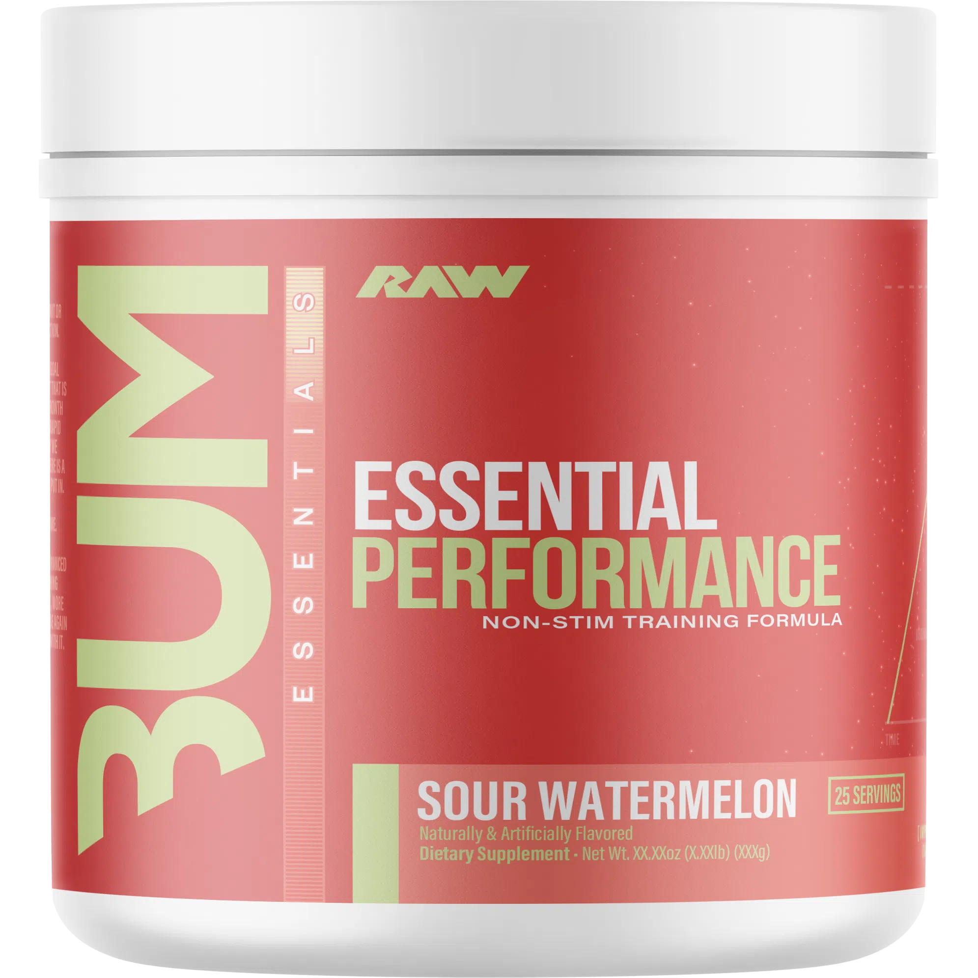 RAW Nutrition CBUM Essential Performance Non-Stim Training Formula-25 servings-Sour Watermelon-N101 Nutrition