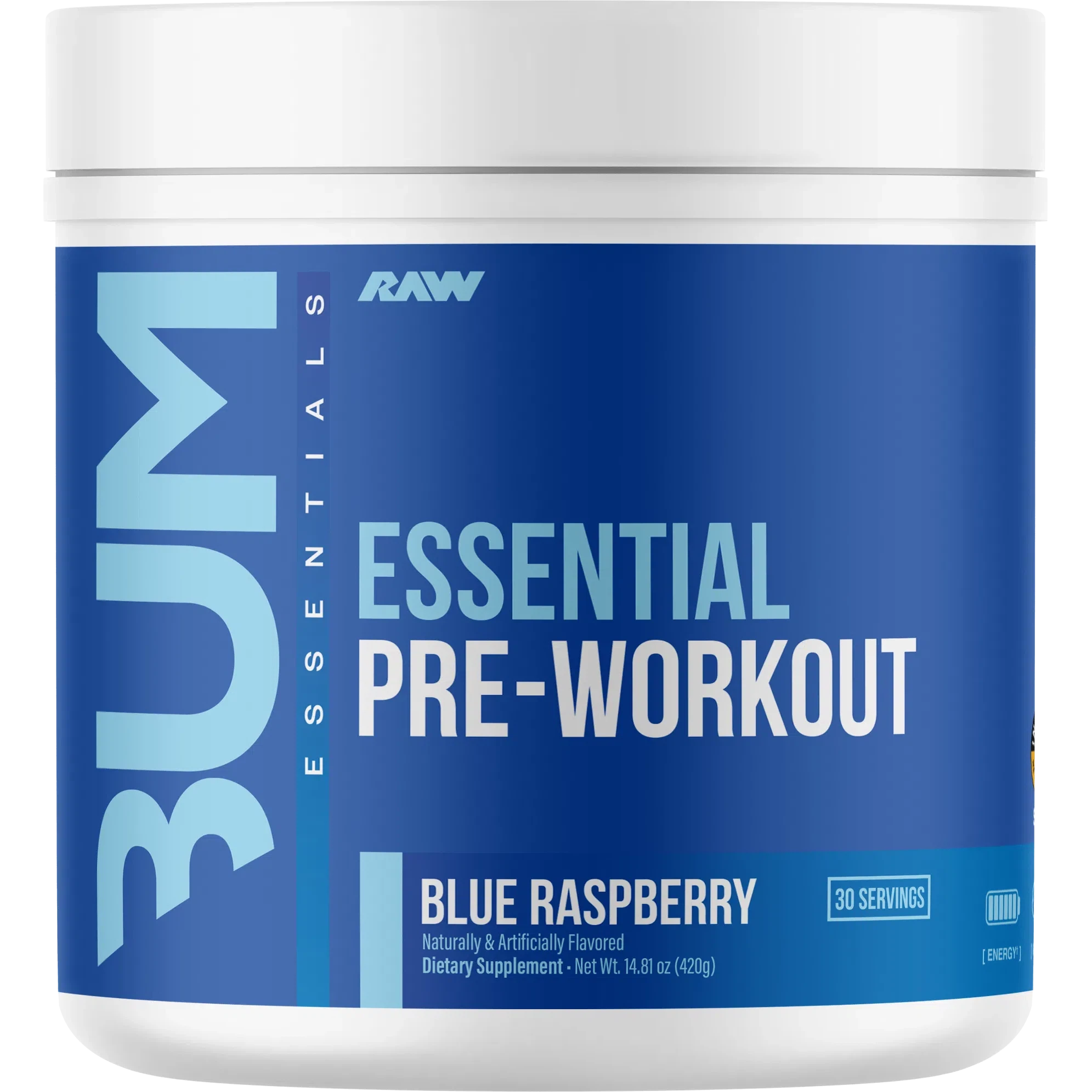 RAW Nutrition CBUM Essential Pre-Workout-30 servings-Blue Raspberry-N101 Nutrition